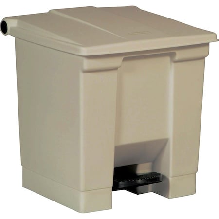 Rubbermaid Commercial Step On Container, 8 Gallon, 16-1/4"x15-3/4"x17-1/8", Beige RCP614300BG
